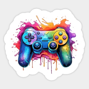 Retro Melting Gamepad #5 Sticker